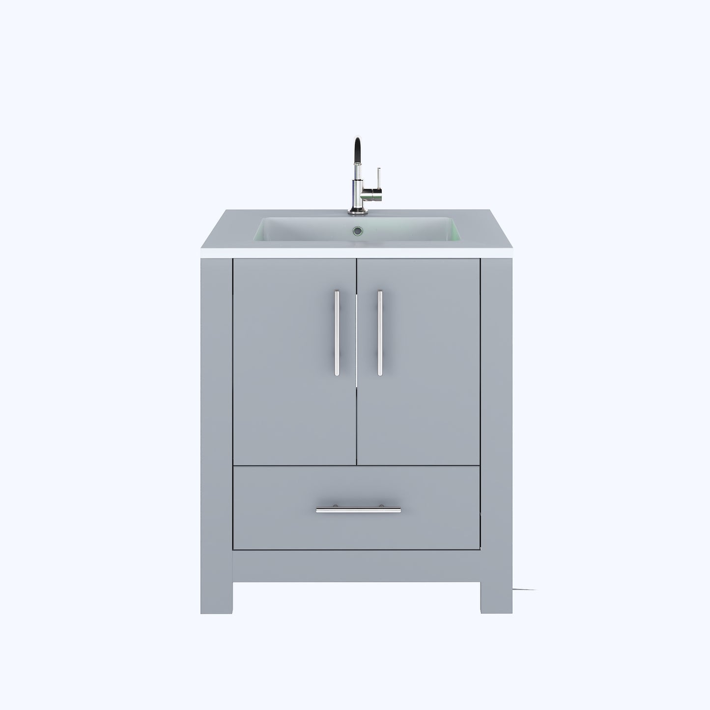 Boston 30" Bathroom Vanity with Acrylic integrated counter top