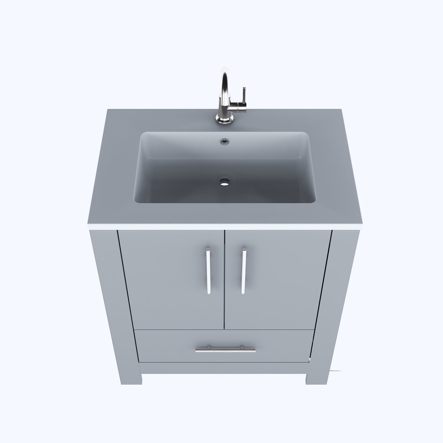 Boston 30" Bathroom Vanity with Acrylic integrated counter top