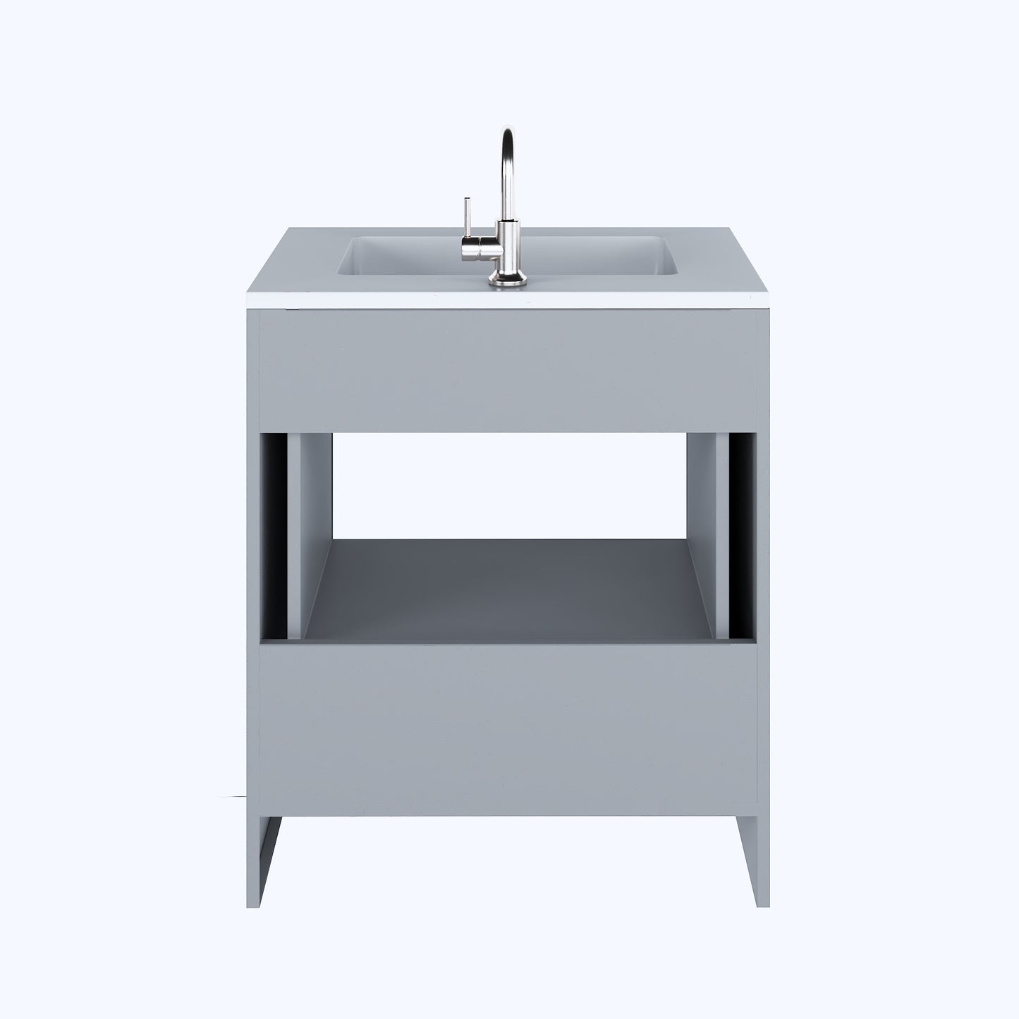 Boston 30" Bathroom Vanity with Acrylic integrated counter top