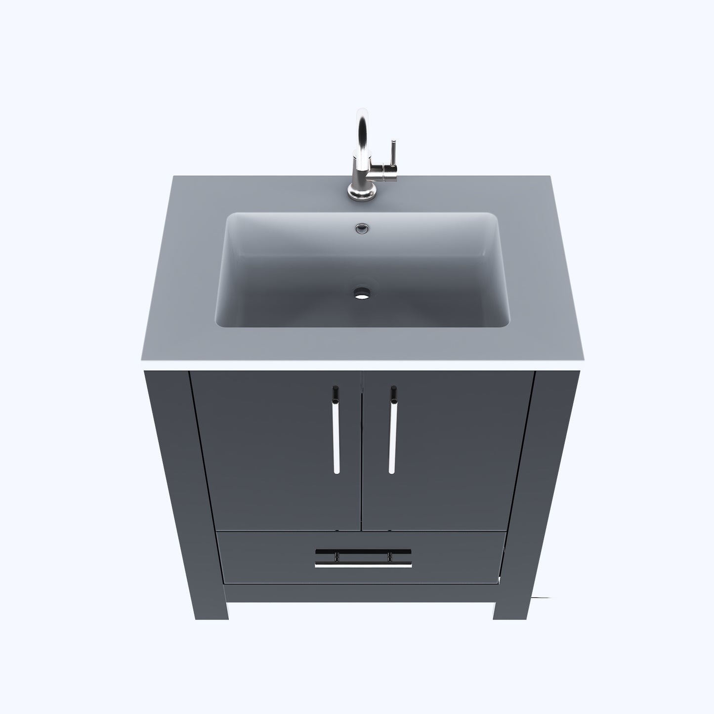 Boston 30" Bathroom Vanity with Acrylic integrated counter top