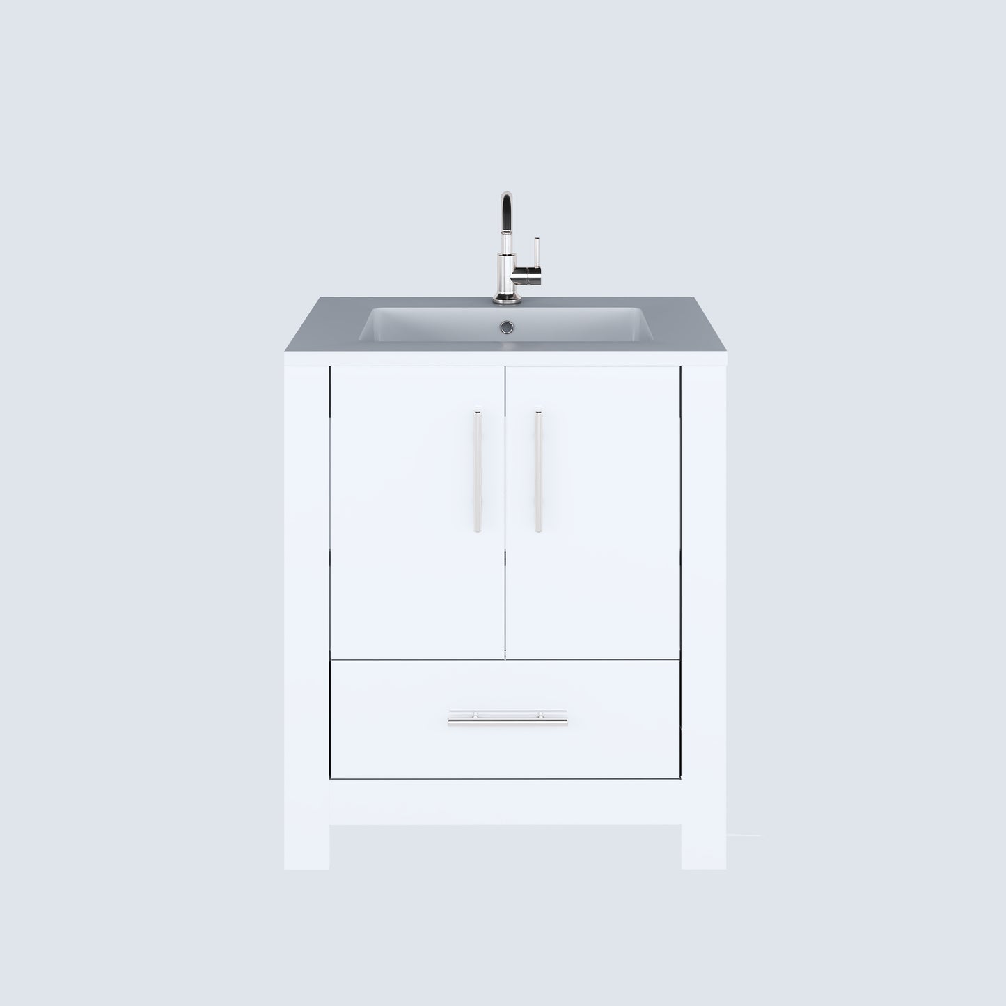 Boston 30" Bathroom Vanity with Acrylic integrated counter top
