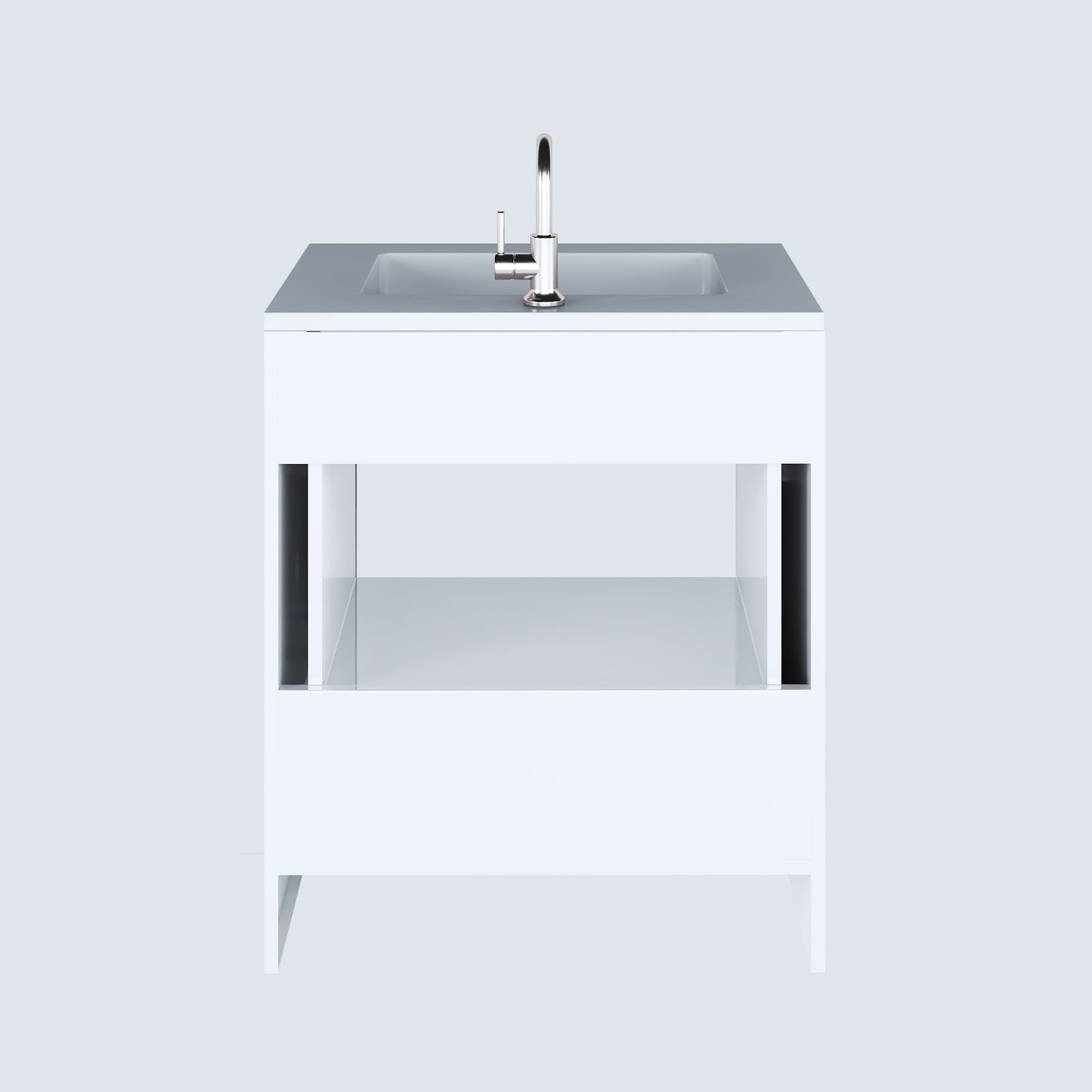 Boston 30" Bathroom Vanity with Acrylic integrated counter top