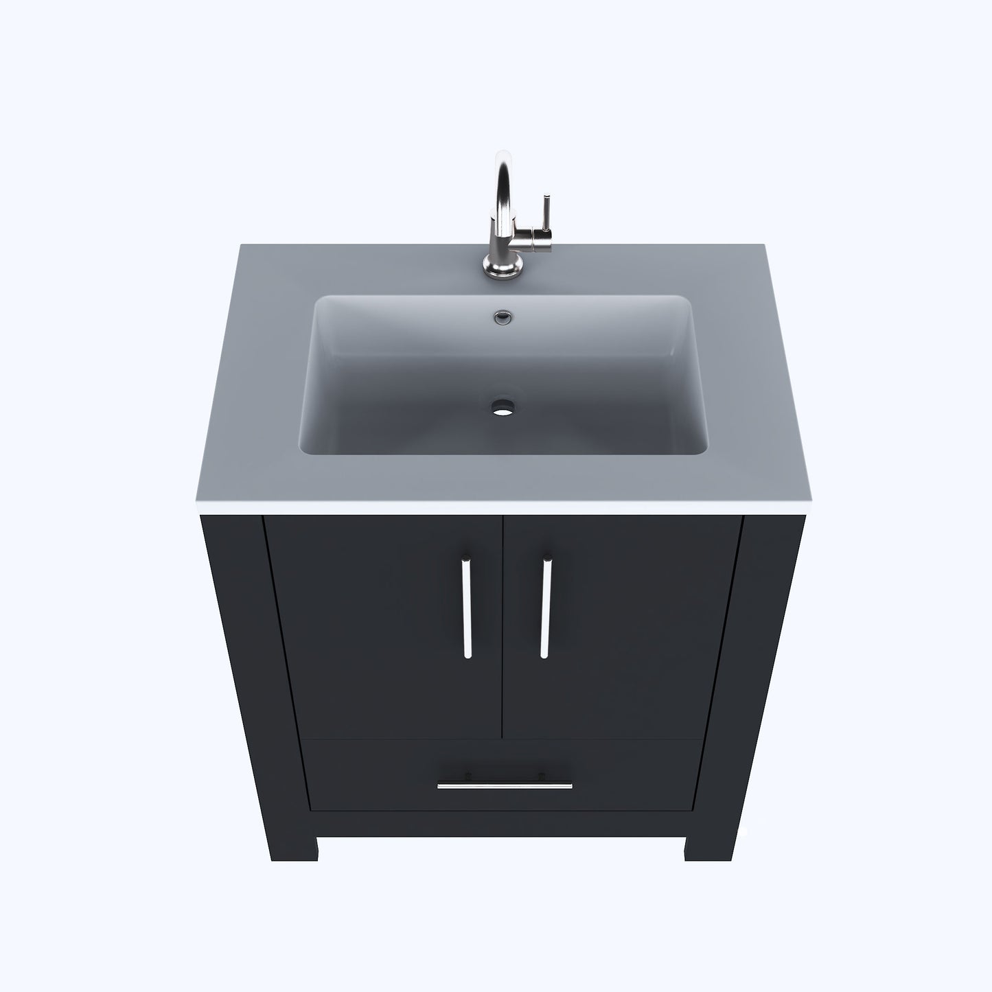Boston 30" Bathroom Vanity with Acrylic integrated counter top