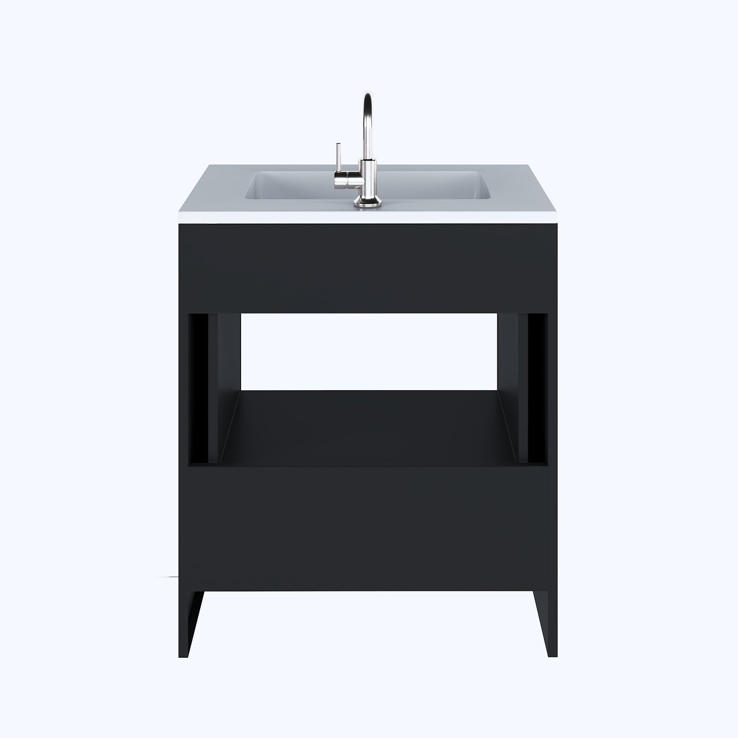 Boston 30" Bathroom Vanity with Acrylic integrated counter top