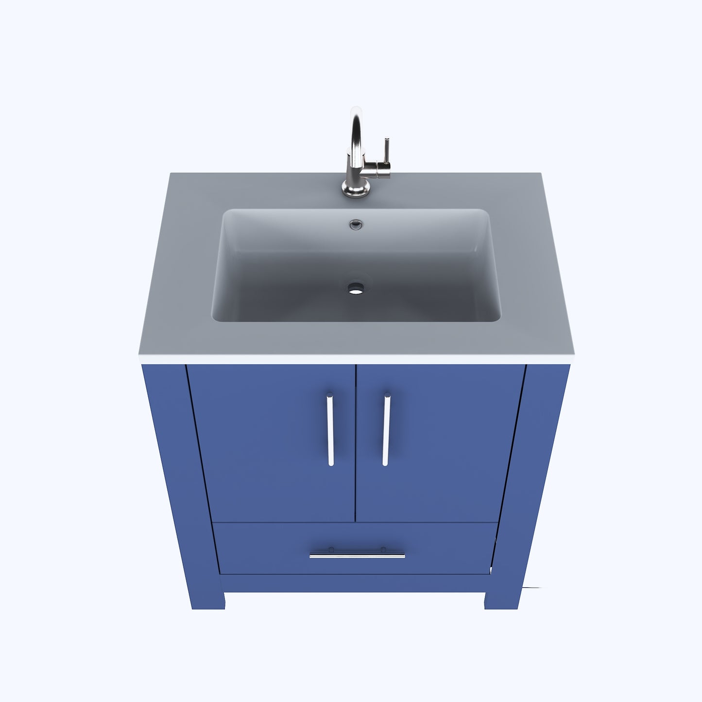 Boston 30" Bathroom Vanity with Acrylic integrated counter top