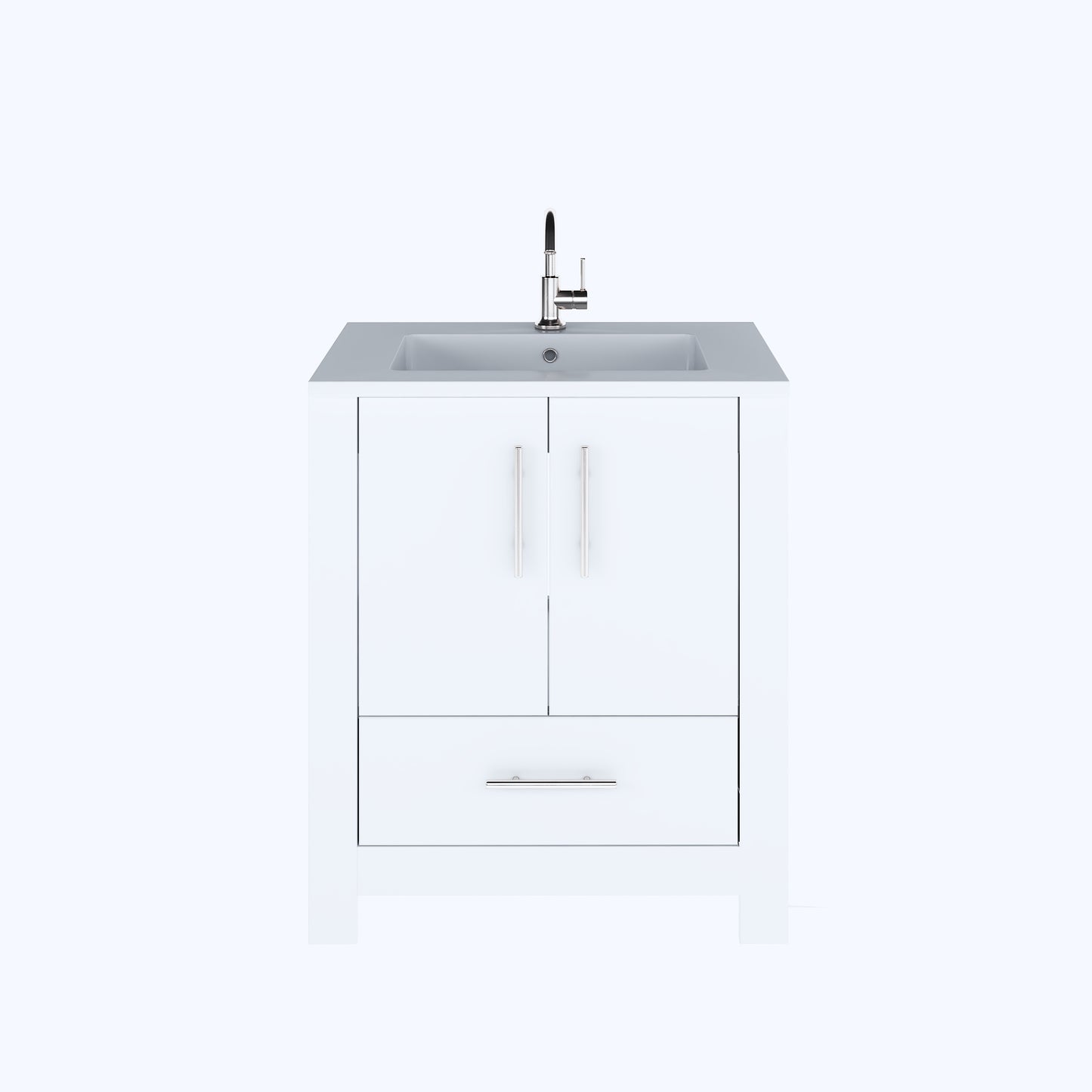 Boston 30" Bathroom Vanity with Acrylic integrated counter top
