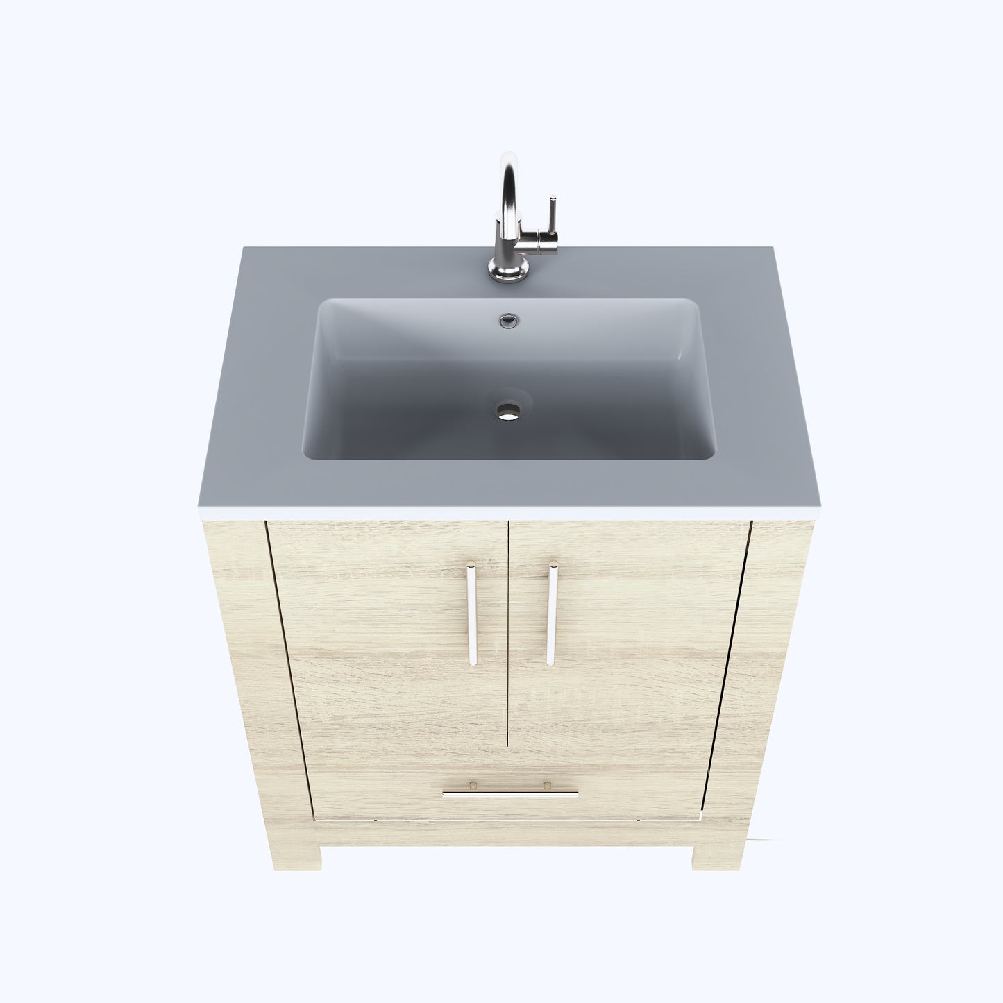 Boston 30" Bathroom Vanity with Acrylic integrated counter top