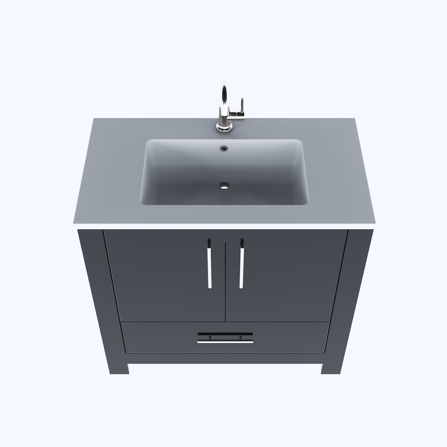 Boston 36" Bathroom Vanity with Acrylic integrated counter top