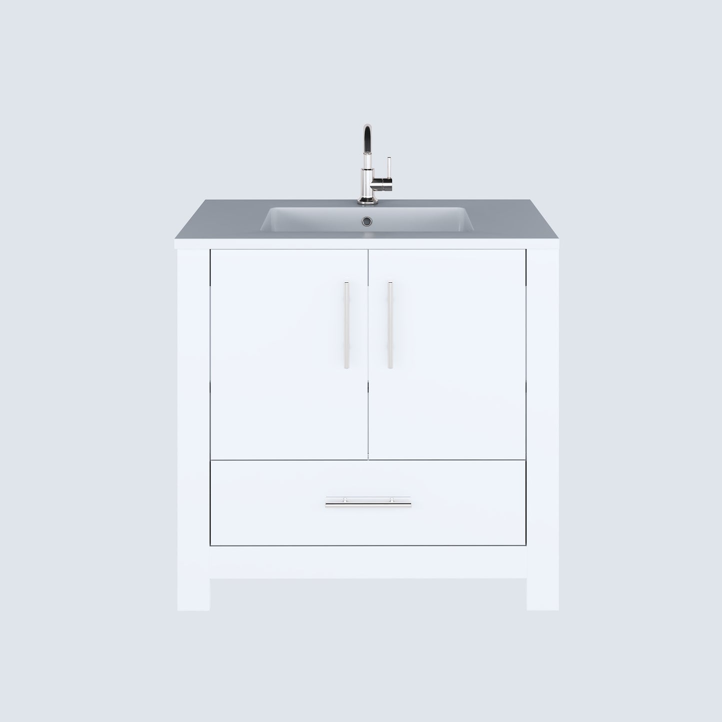 Boston 36" Bathroom Vanity with Acrylic integrated counter top