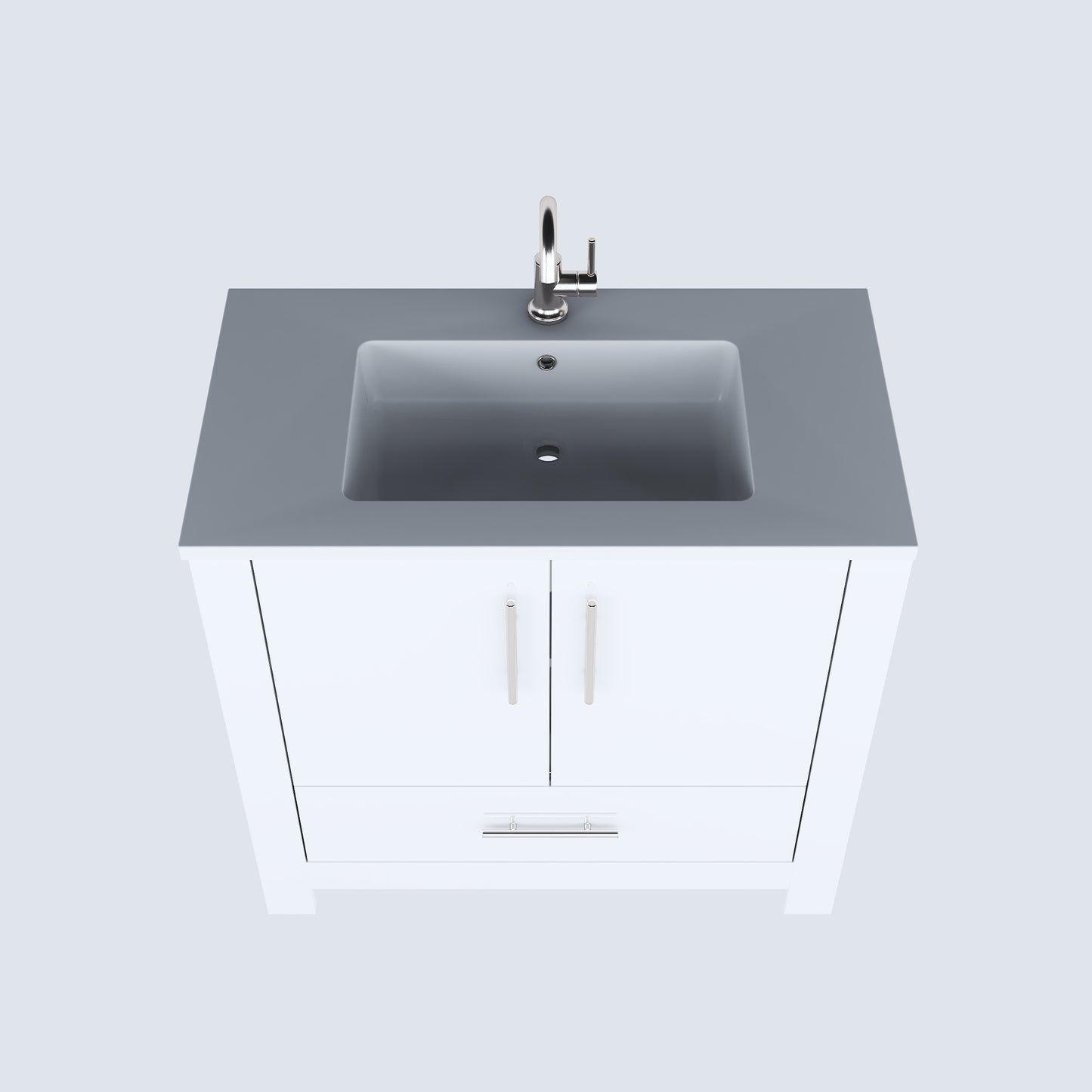 Boston 36" Bathroom Vanity with Acrylic integrated counter top