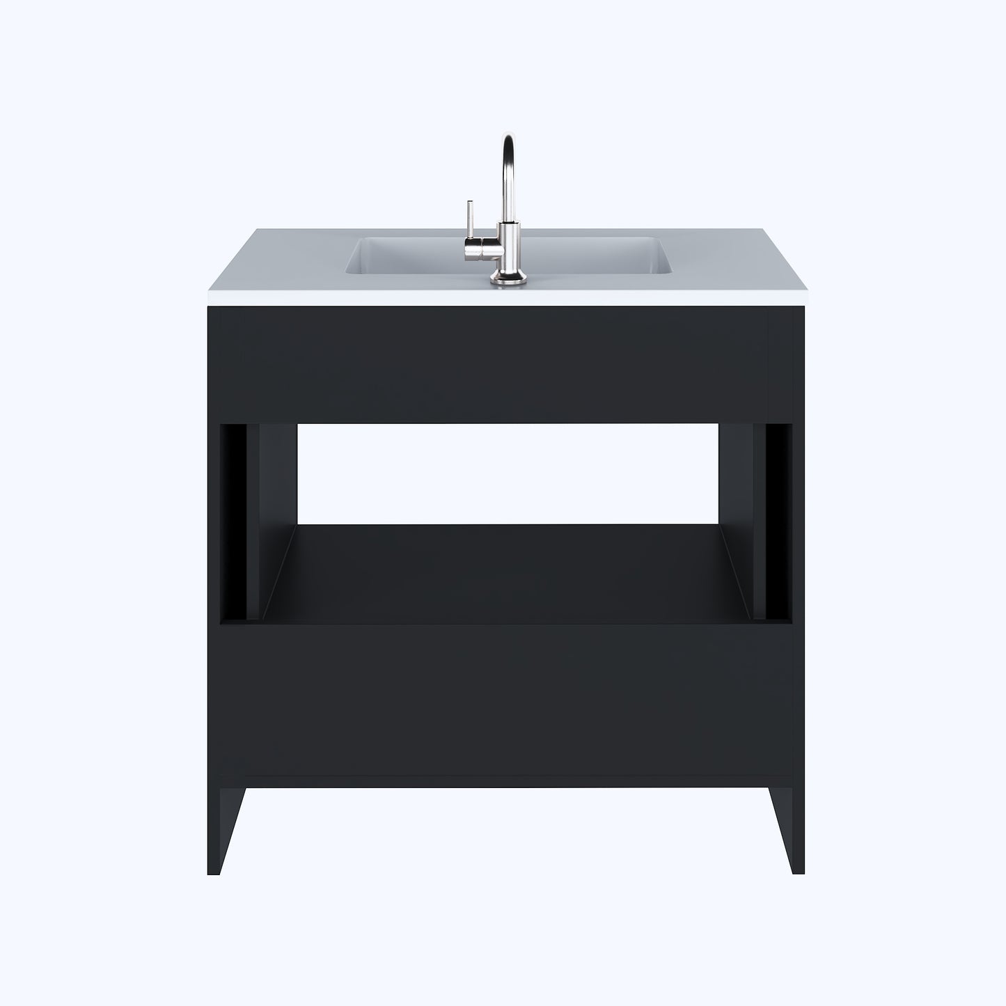 Boston 36" Bathroom Vanity with Acrylic integrated counter top