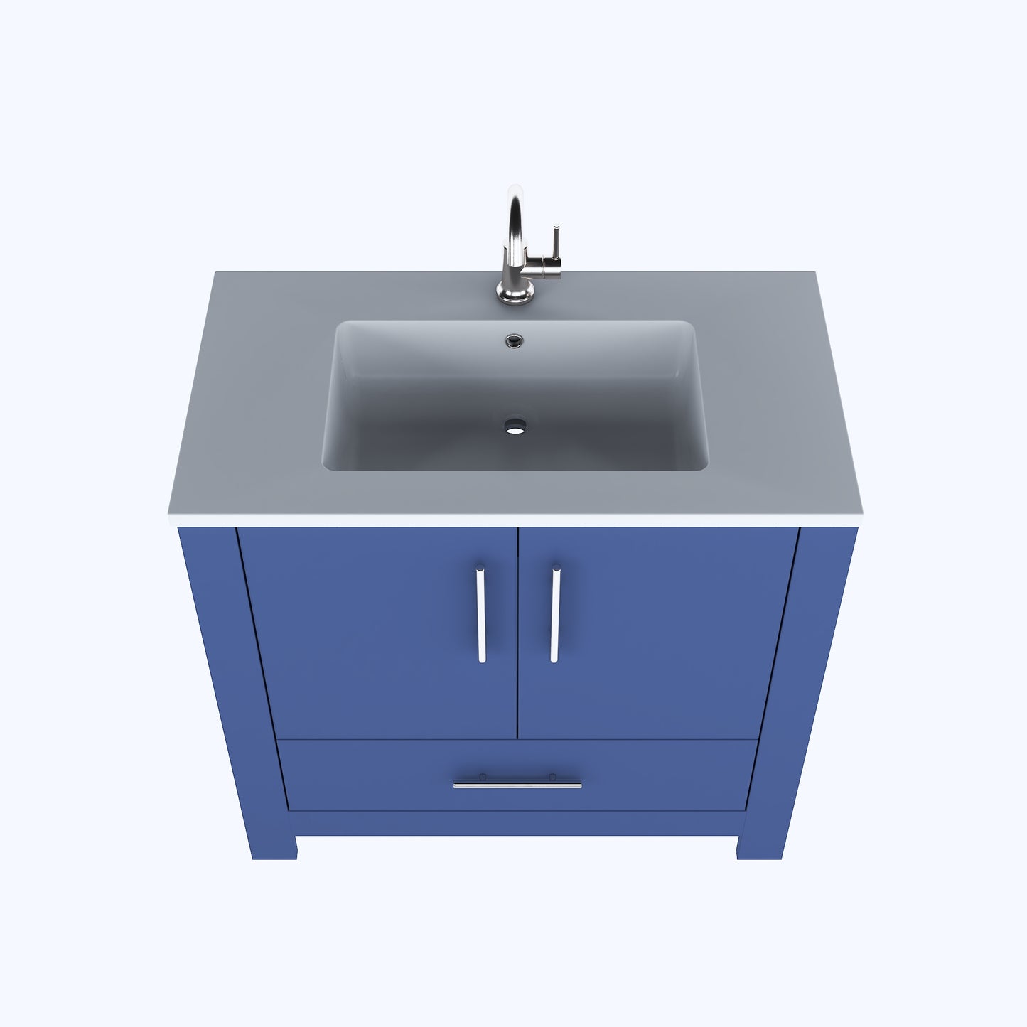 Boston 36" Bathroom Vanity with Acrylic integrated counter top