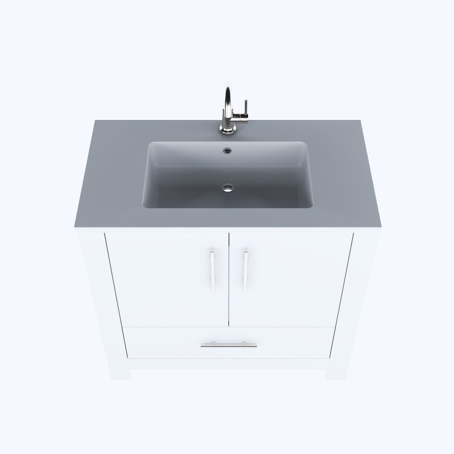 Boston 36" Bathroom Vanity with Acrylic integrated counter top