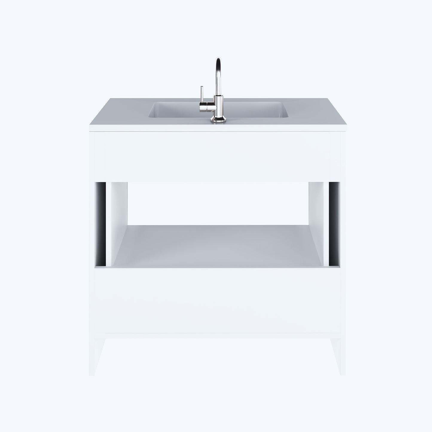 Boston 36" Bathroom Vanity with Acrylic integrated counter top