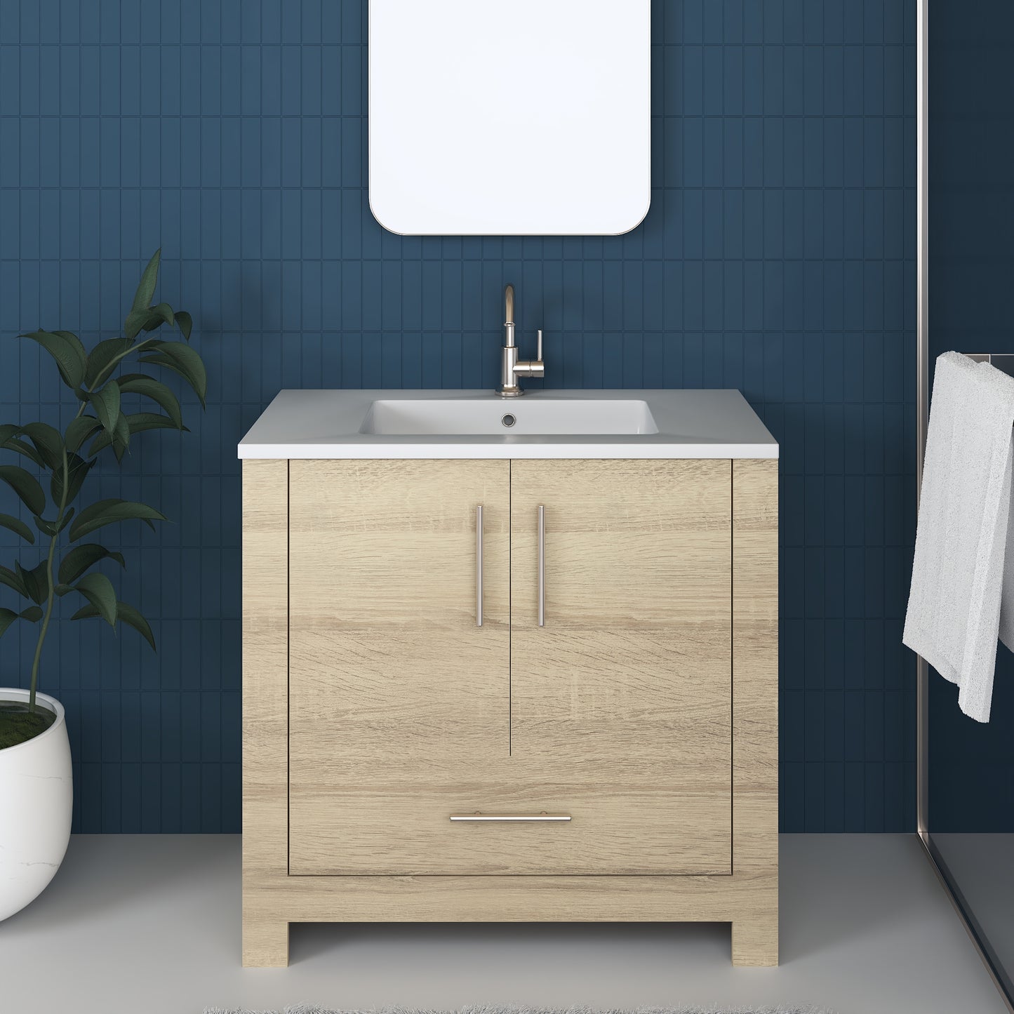 Boston 36" Bathroom Vanity with Acrylic integrated counter top