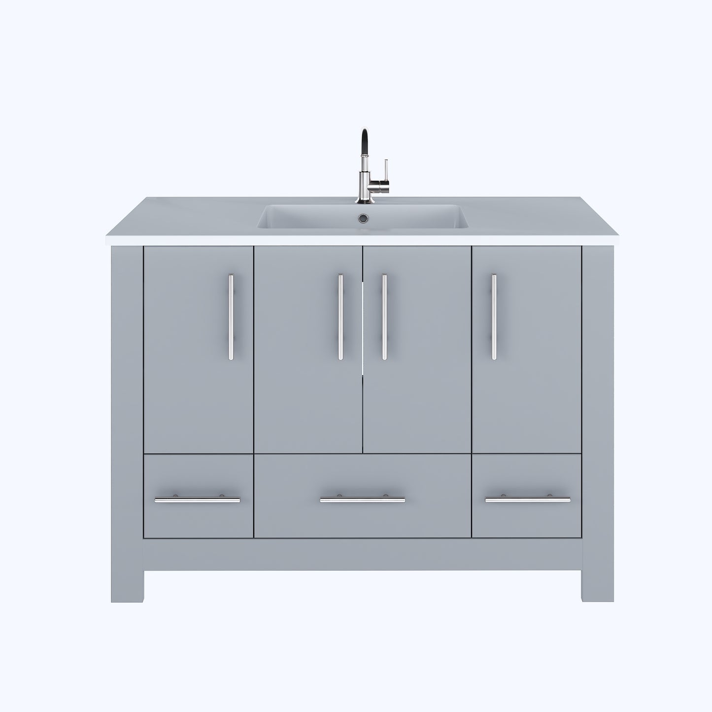 Boston 48" Bathroom Vanity with Acrylic integrated counter top