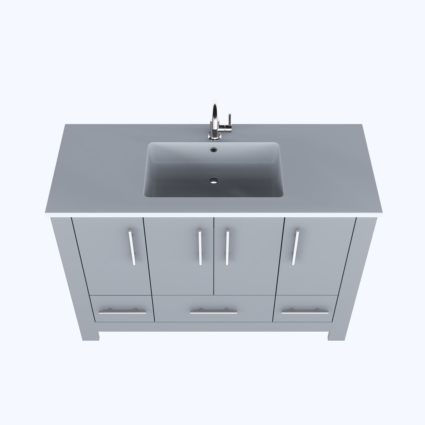Boston 48" Bathroom Vanity with Acrylic integrated counter top