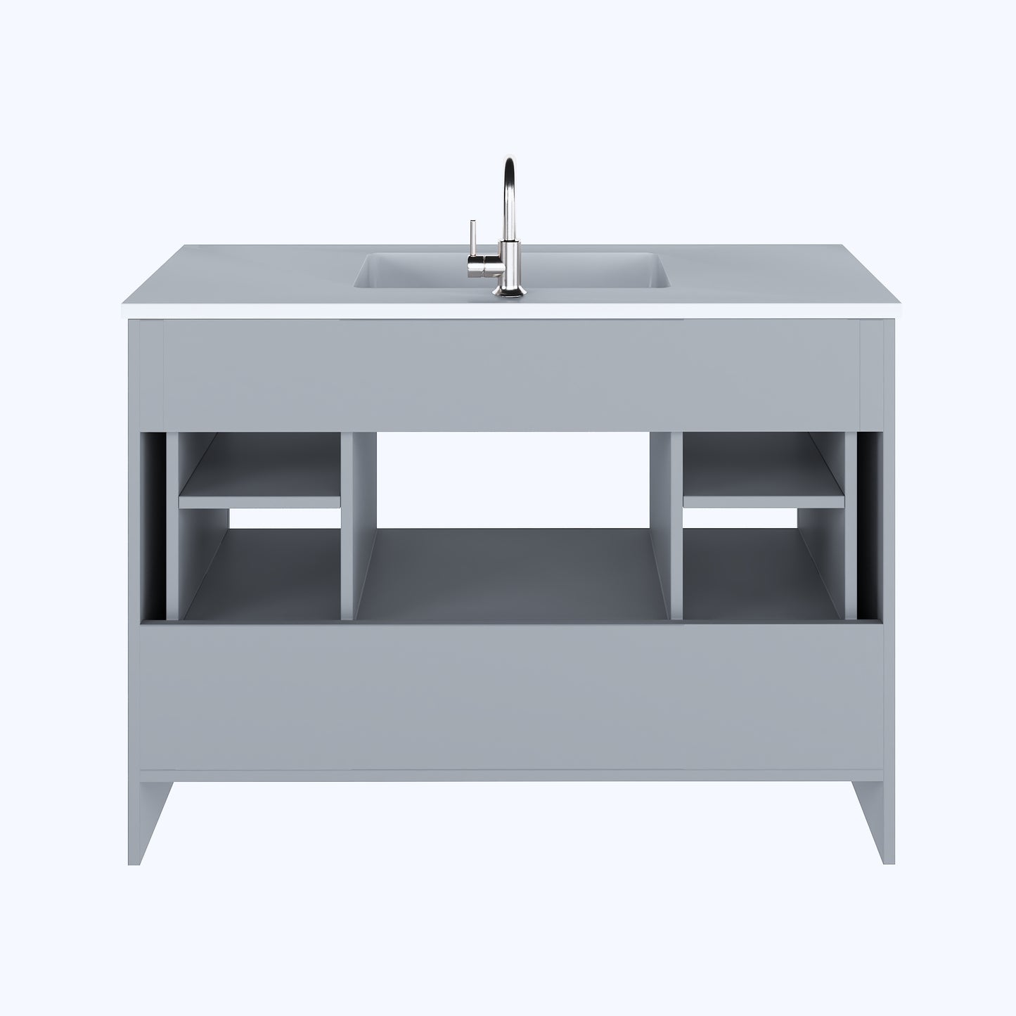 Boston 48" Bathroom Vanity with Acrylic integrated counter top