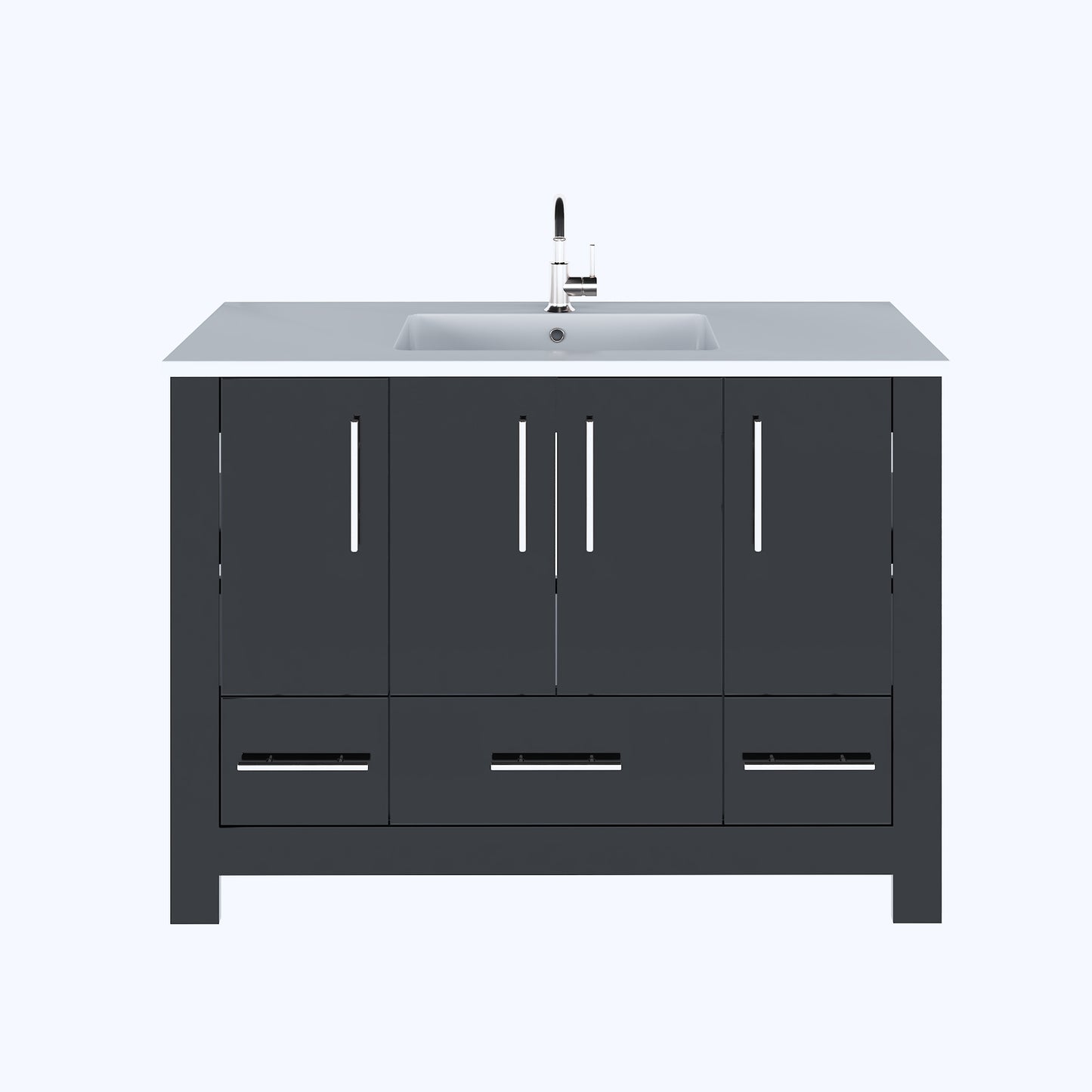 Boston 48" Bathroom Vanity with Acrylic integrated counter top