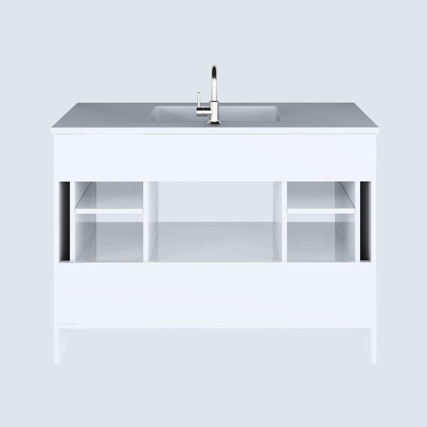 Boston 48" Bathroom Vanity with Acrylic integrated counter top