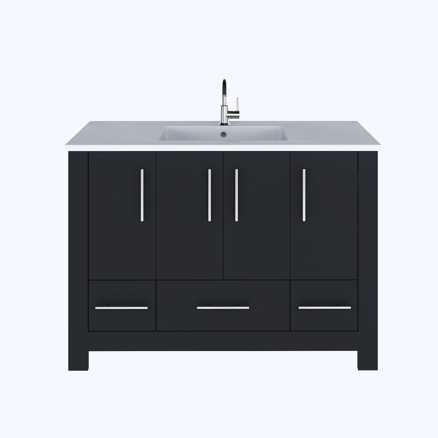 Boston 48" Bathroom Vanity with Acrylic integrated counter top