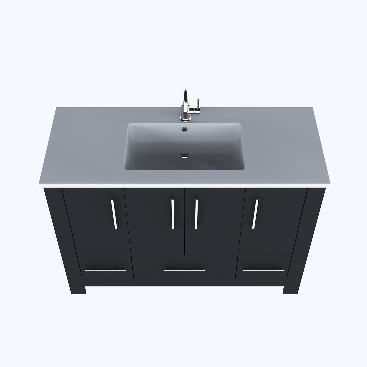 Boston 48" Bathroom Vanity with Acrylic integrated counter top