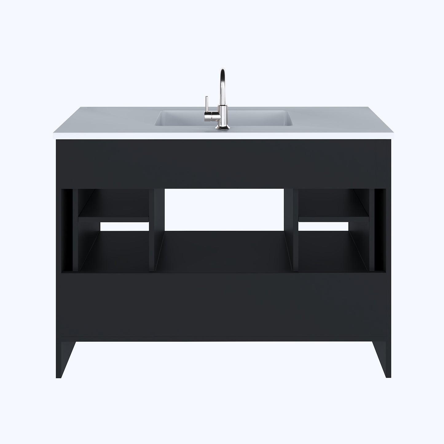 Boston 48" Bathroom Vanity with Acrylic integrated counter top