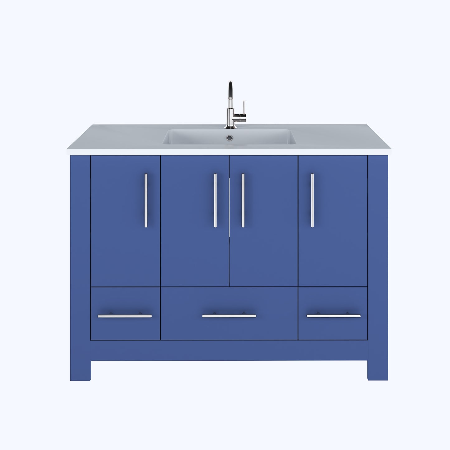 Boston 48" Bathroom Vanity with Acrylic integrated counter top