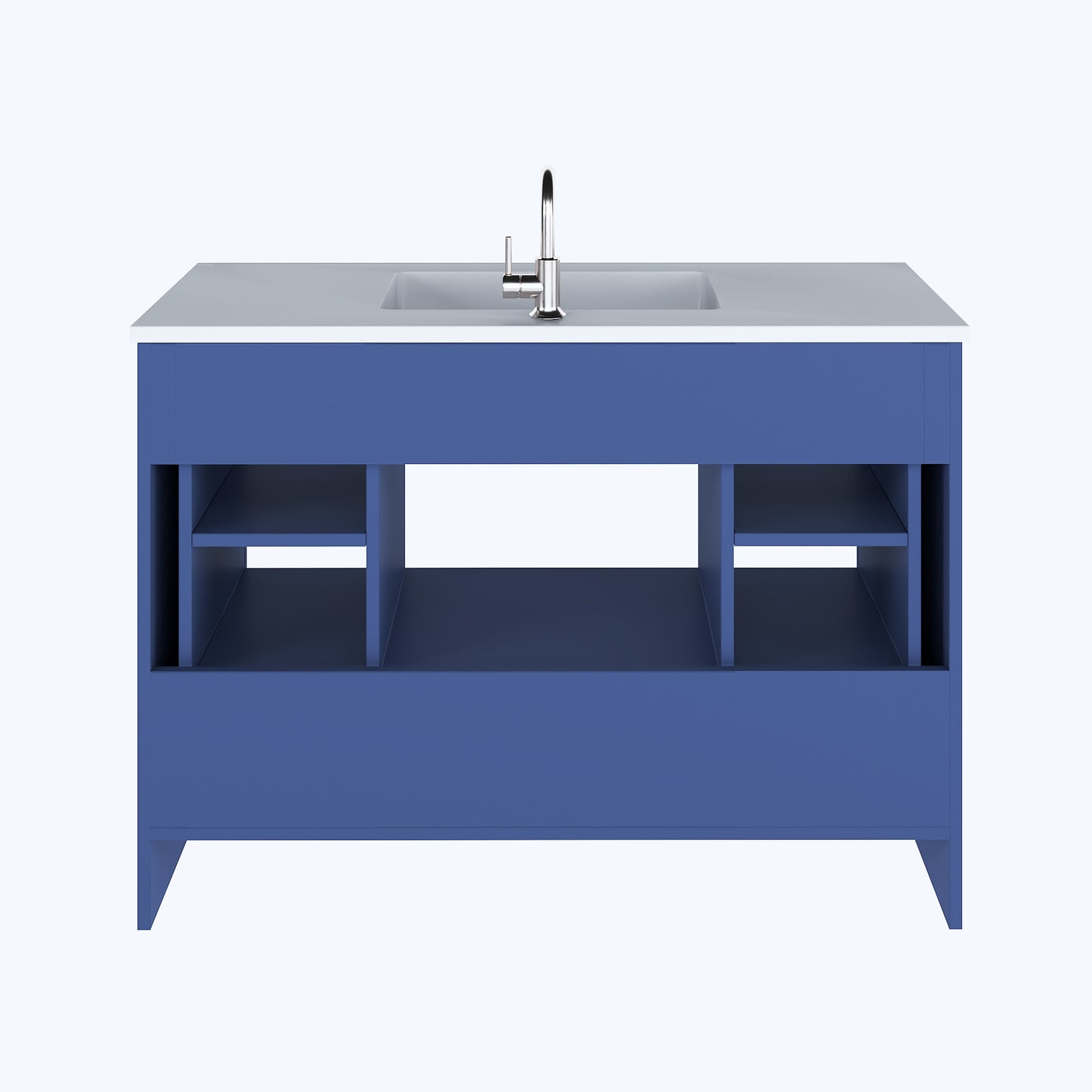 Boston 48" Bathroom Vanity with Acrylic integrated counter top