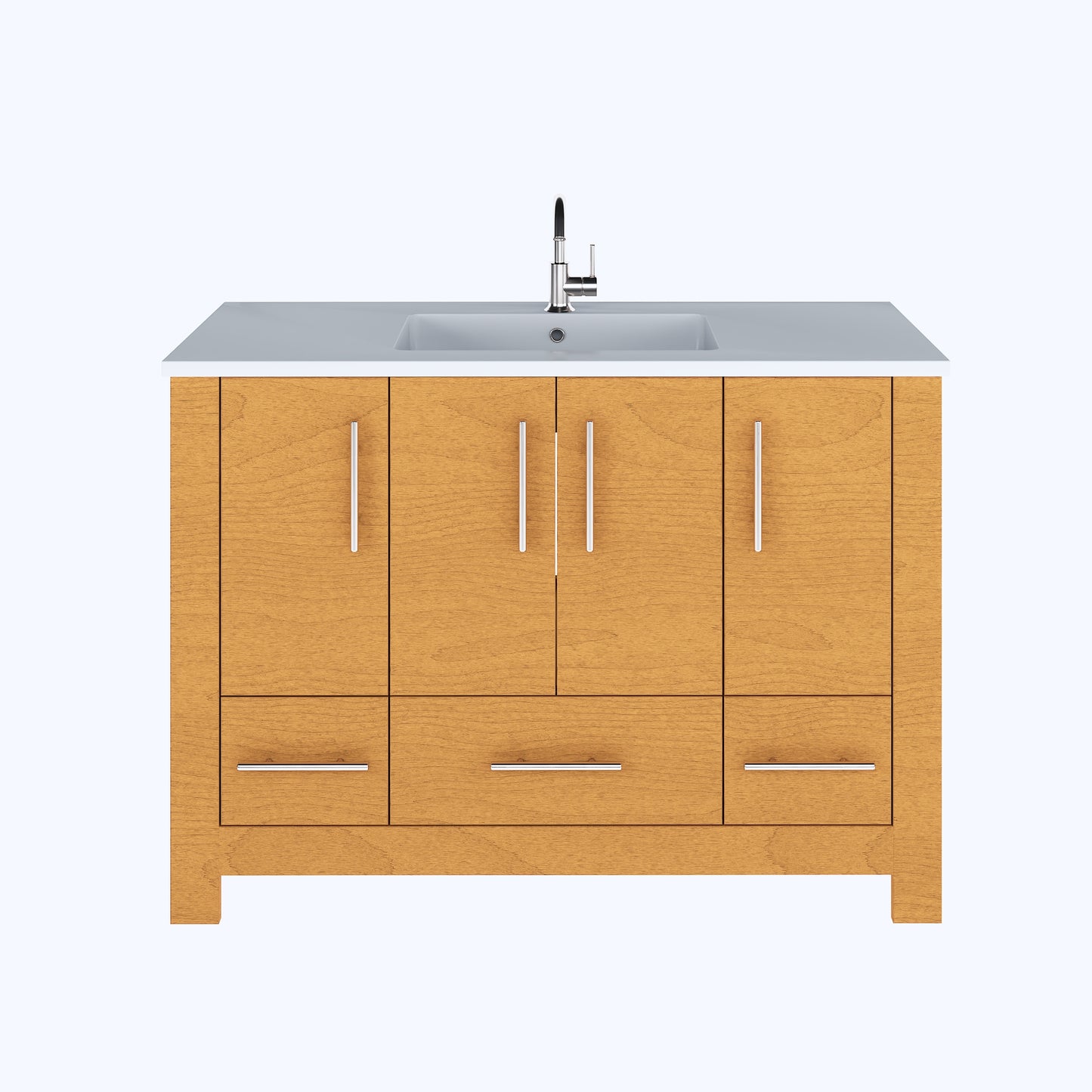 Boston 48" Bathroom Vanity with Acrylic integrated counter top