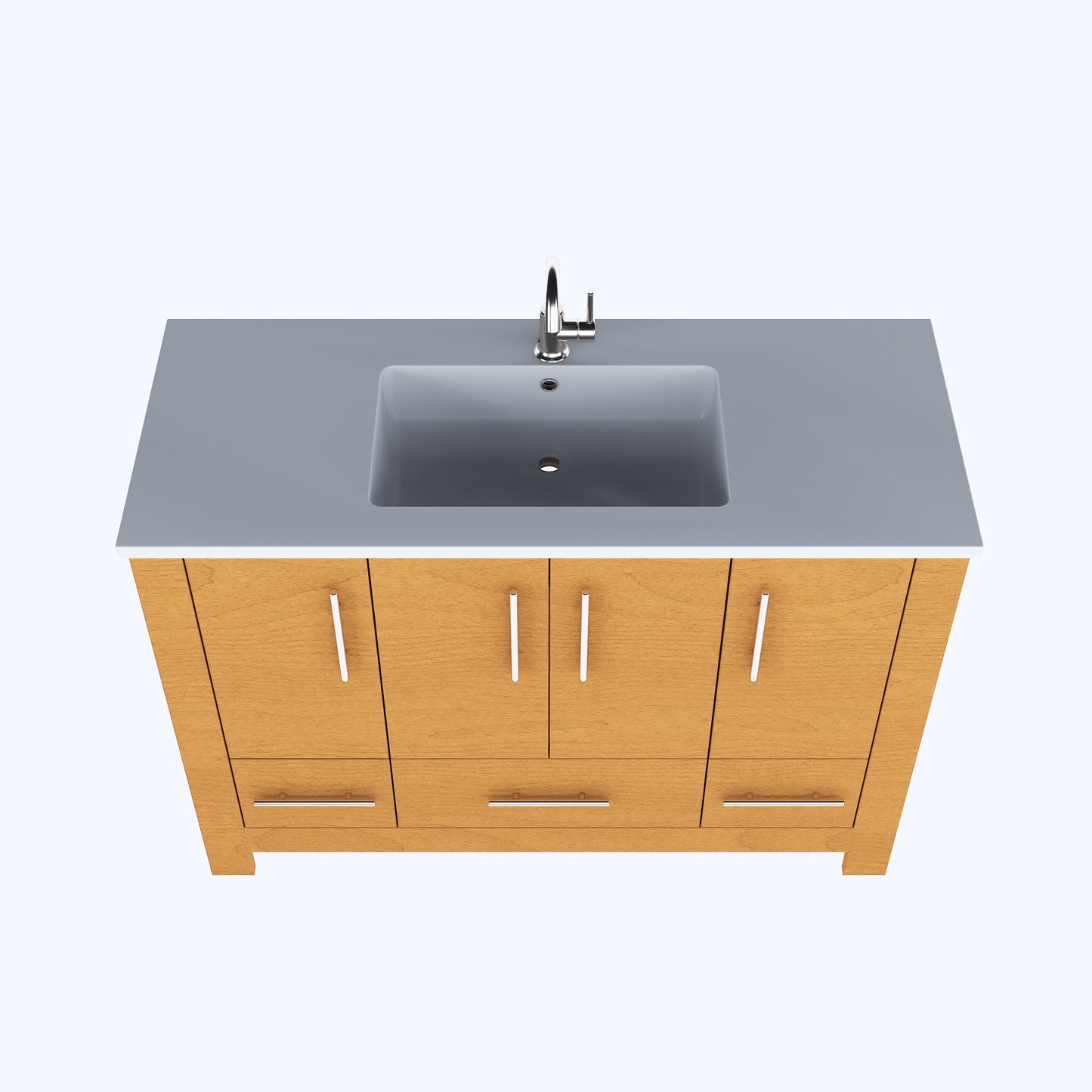 Boston 48" Bathroom Vanity with Acrylic integrated counter top