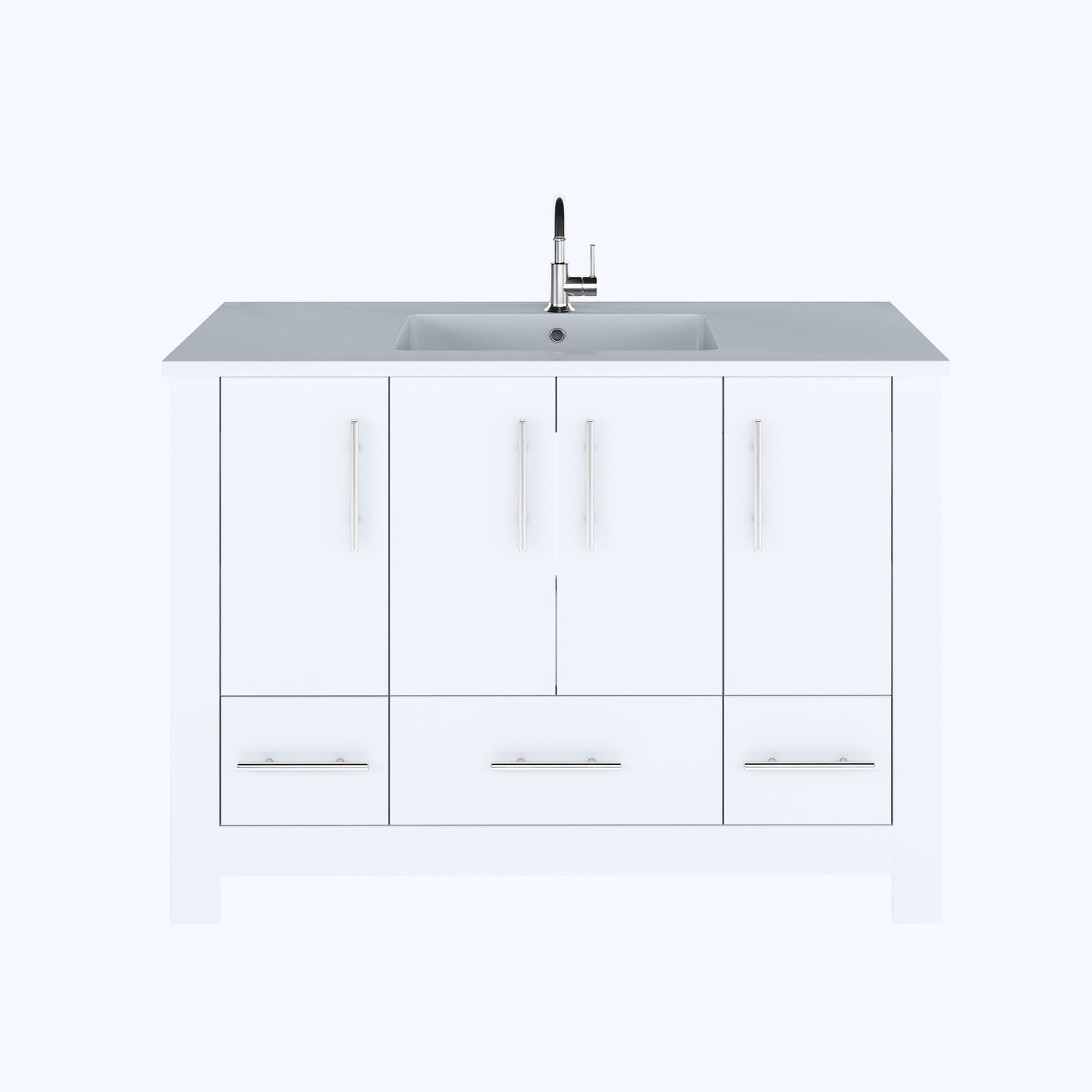 Boston 48" Bathroom Vanity with Acrylic integrated counter top