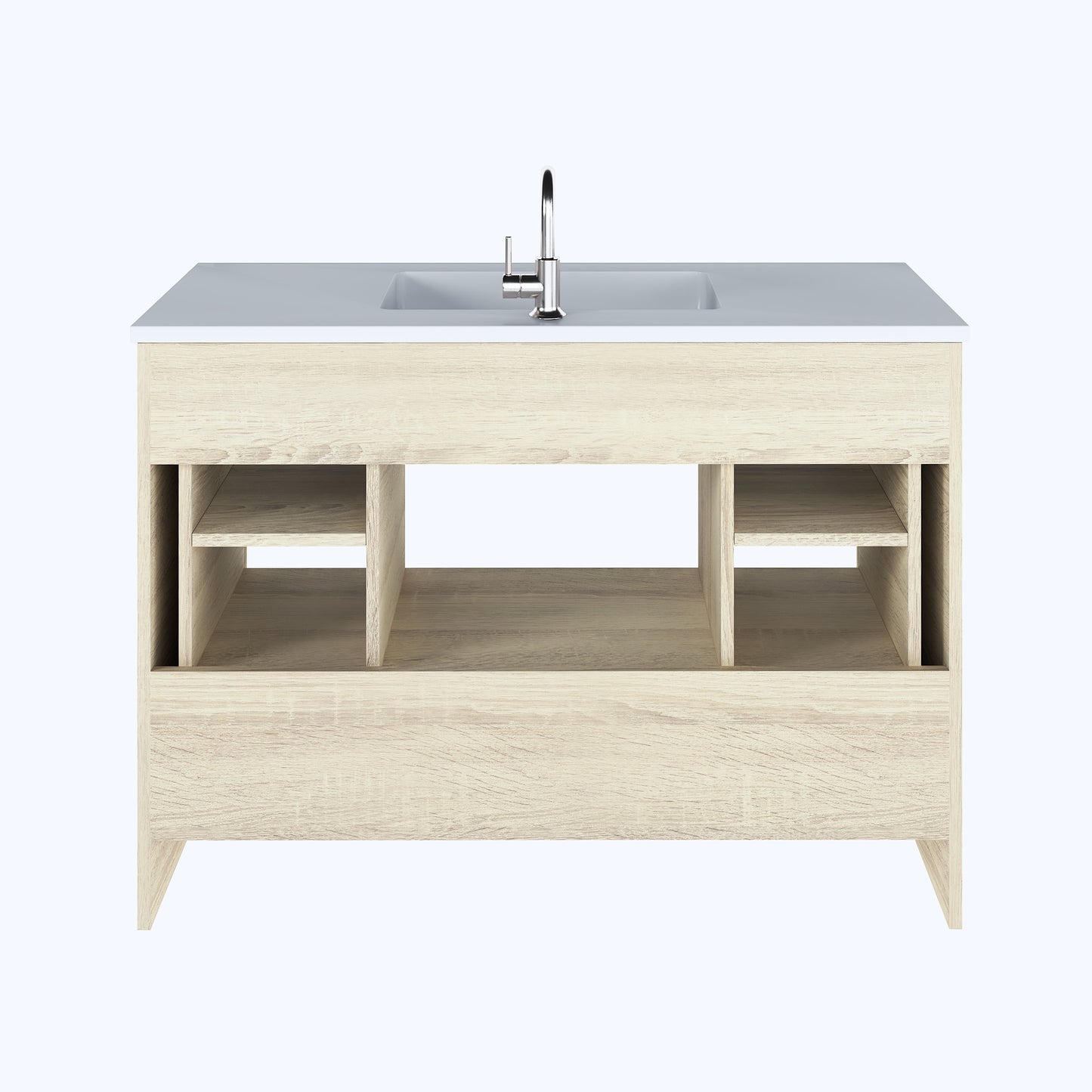 Boston 48" Bathroom Vanity with Acrylic integrated counter top