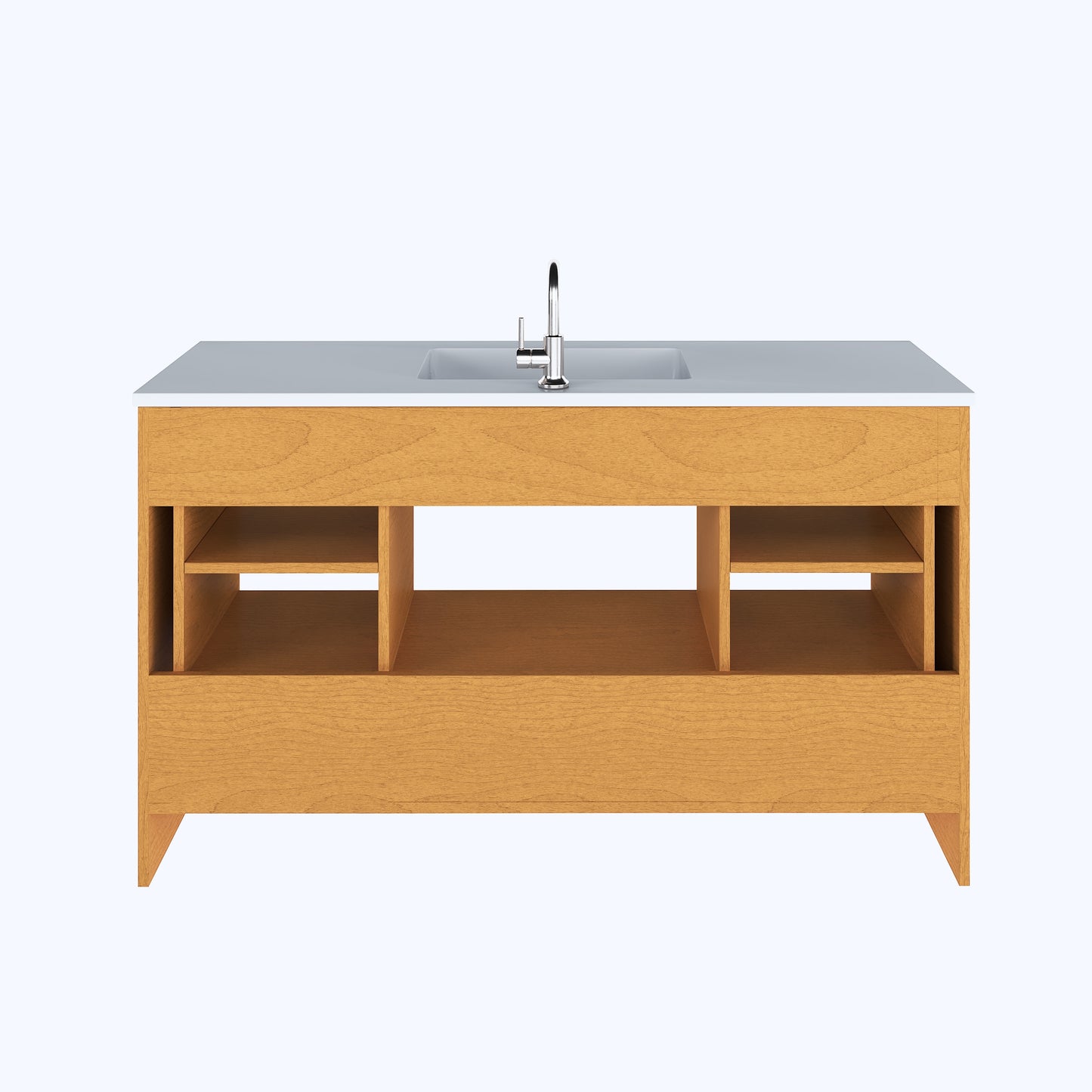 Boston 60" Single Sink Bathroom Vanity with Acrylic integrated counter top