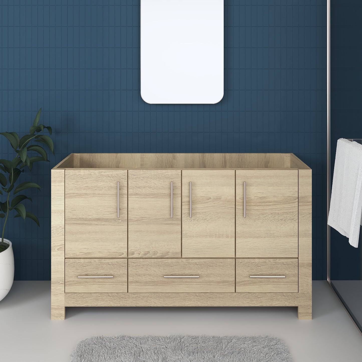 Boston 60" Single Sink Bathroom Vanity Cabinet Only
