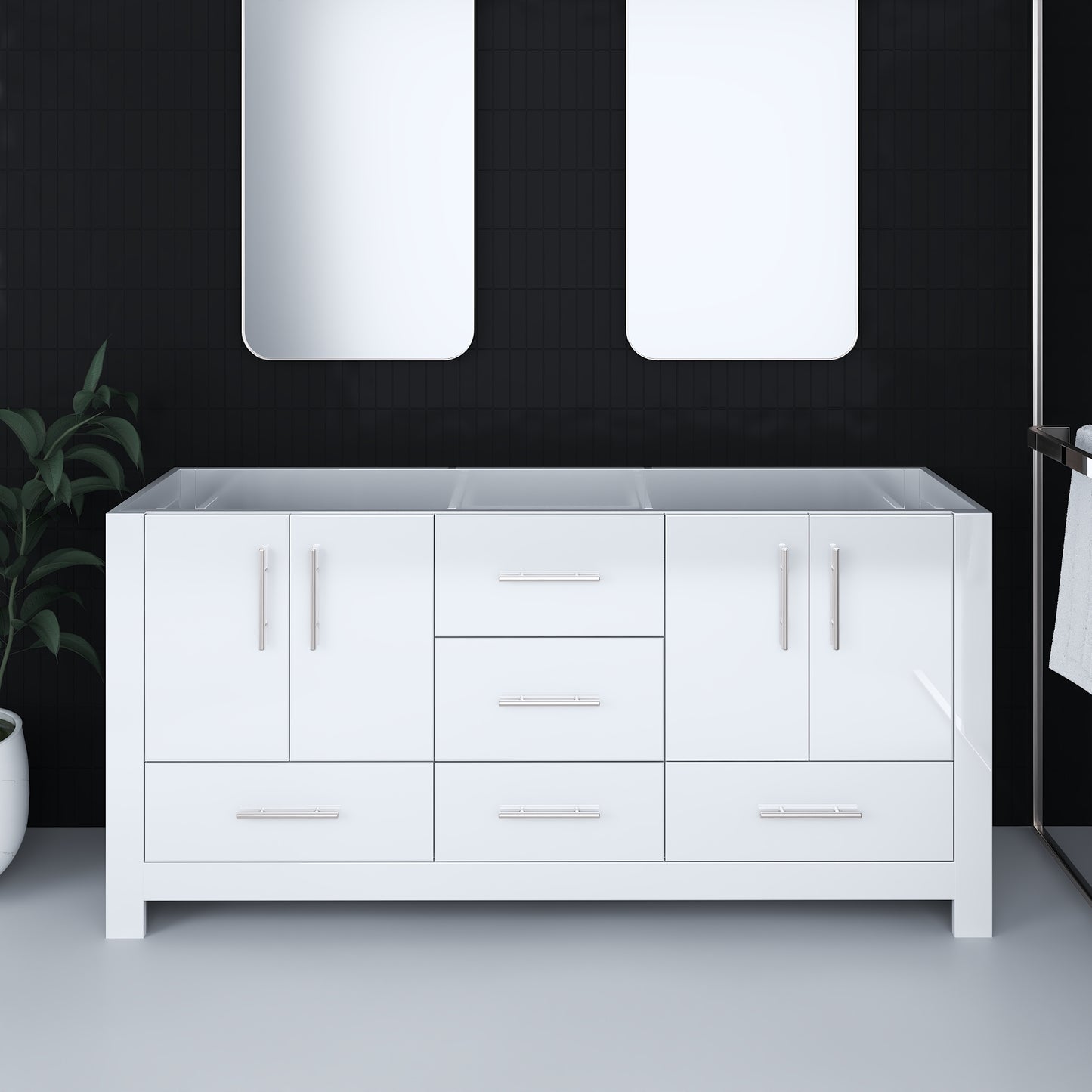 Boston 72" Double Sink Bathroom Vanity Cabinet Only
