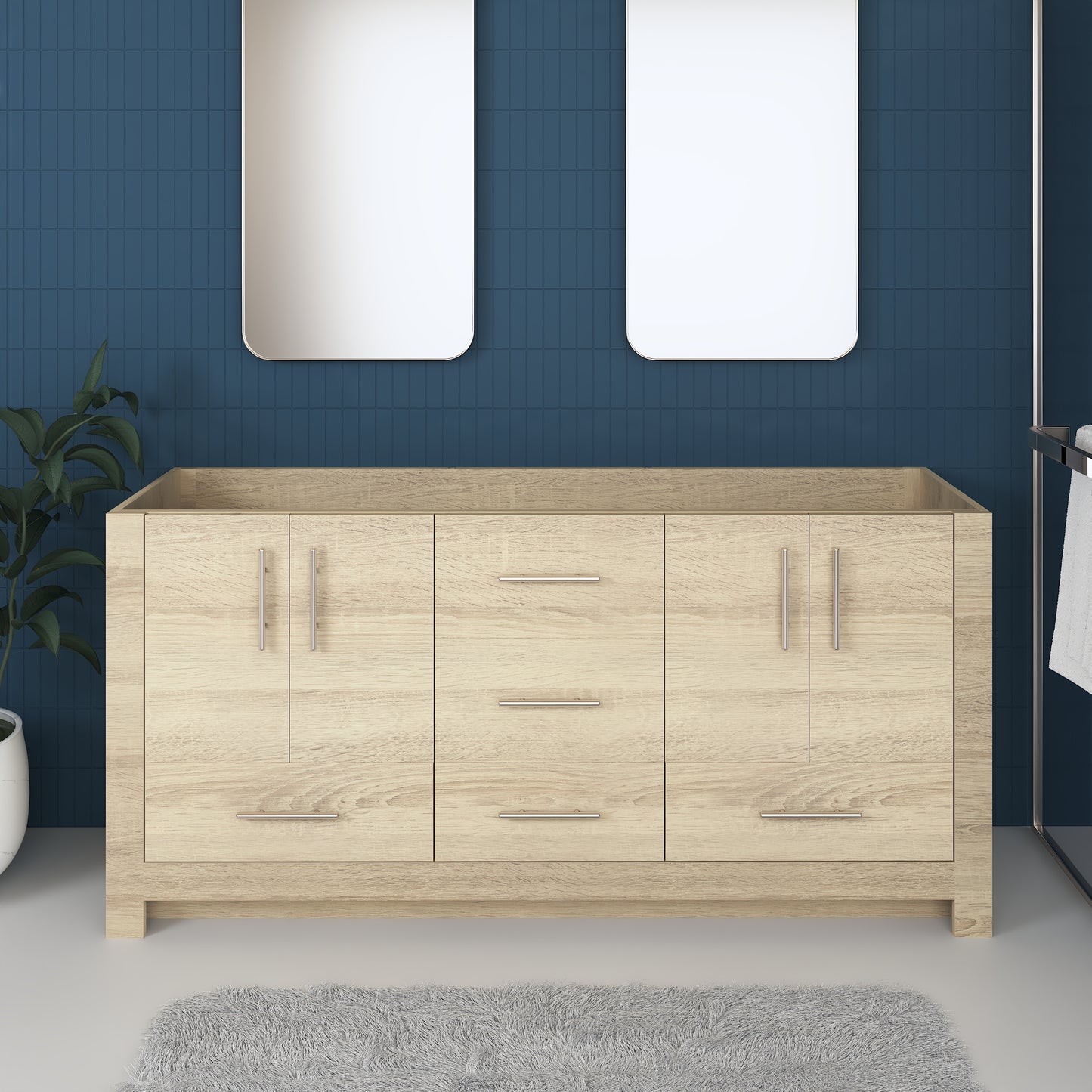 Boston 72" Double Sink Bathroom Vanity Cabinet Only
