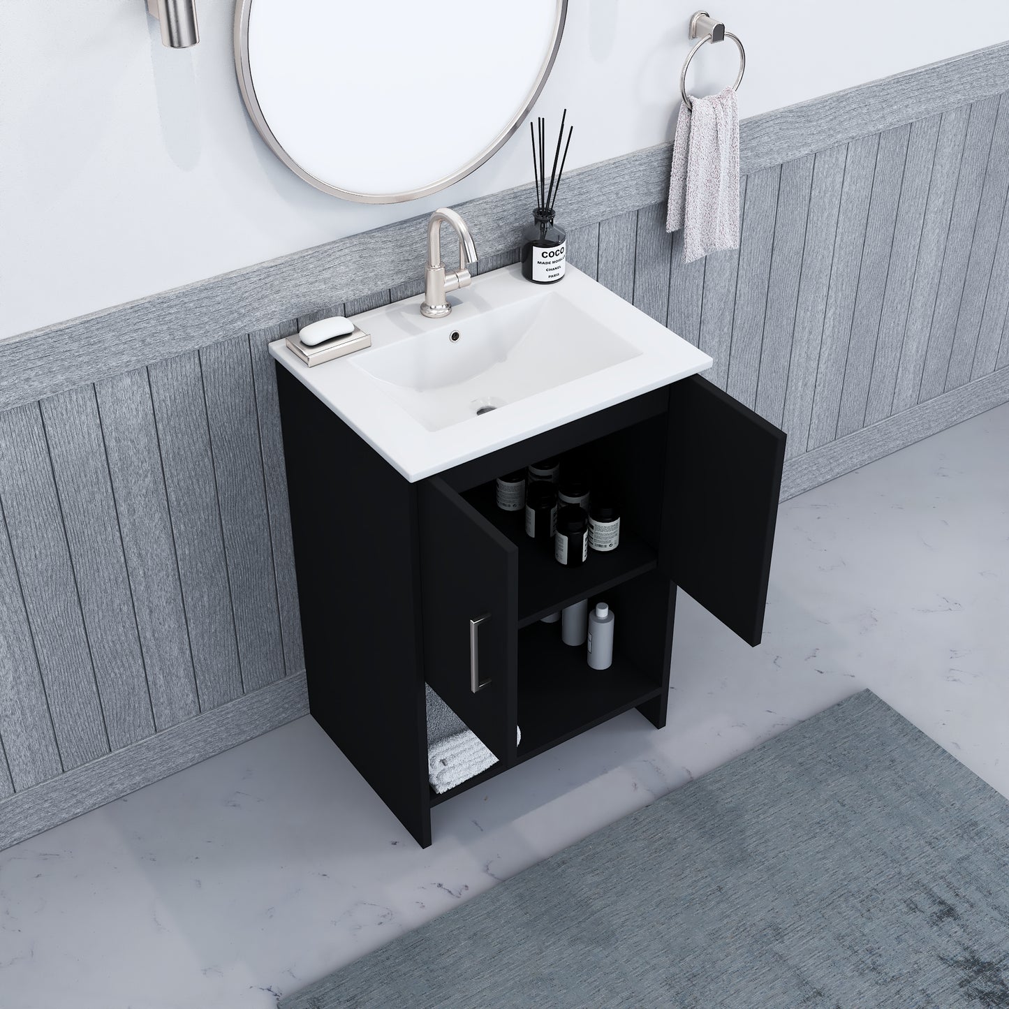 Cabo 24" Bathroom Vanity with Ceramic counter top