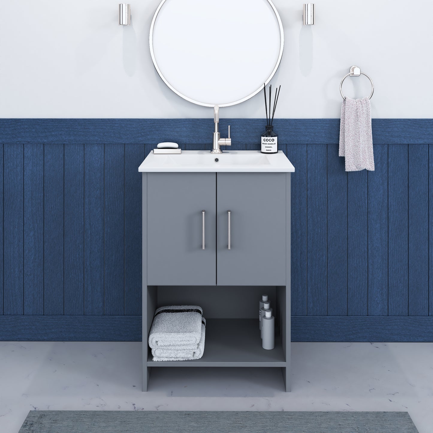 Cabo 24" Bathroom Vanity with Ceramic counter top