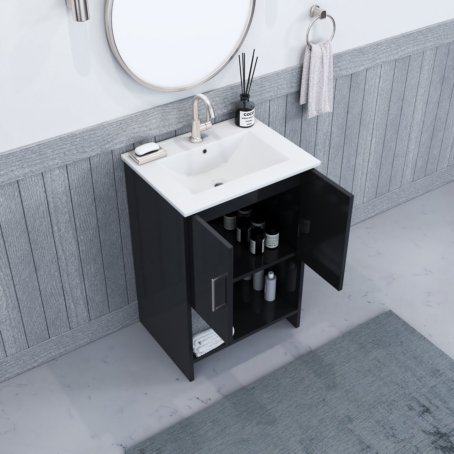 Cabo 24" Bathroom Vanity with Ceramic counter top