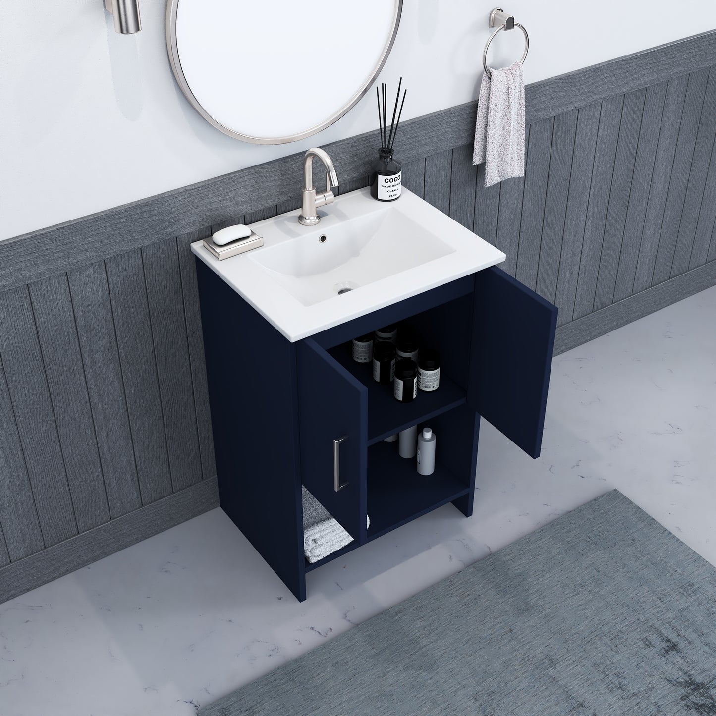 Cabo 24" Bathroom Vanity with Ceramic counter top