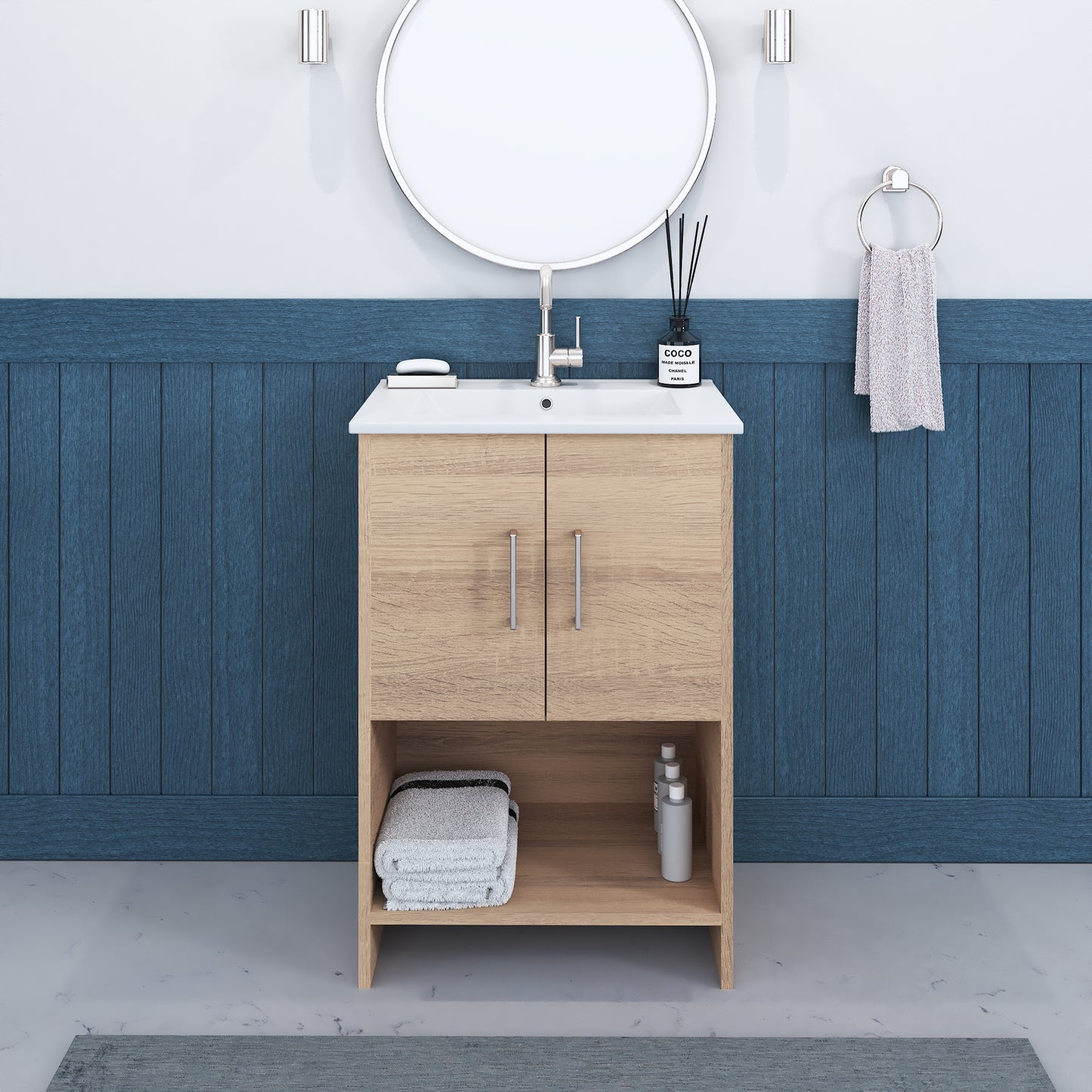 Cabo 24" Bathroom Vanity with Ceramic counter top
