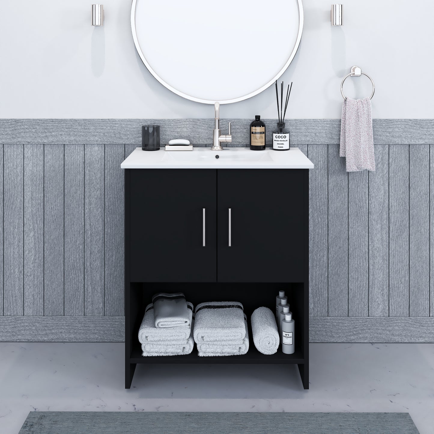 Cabo 30" Bathroom Vanity with Ceramic counter top