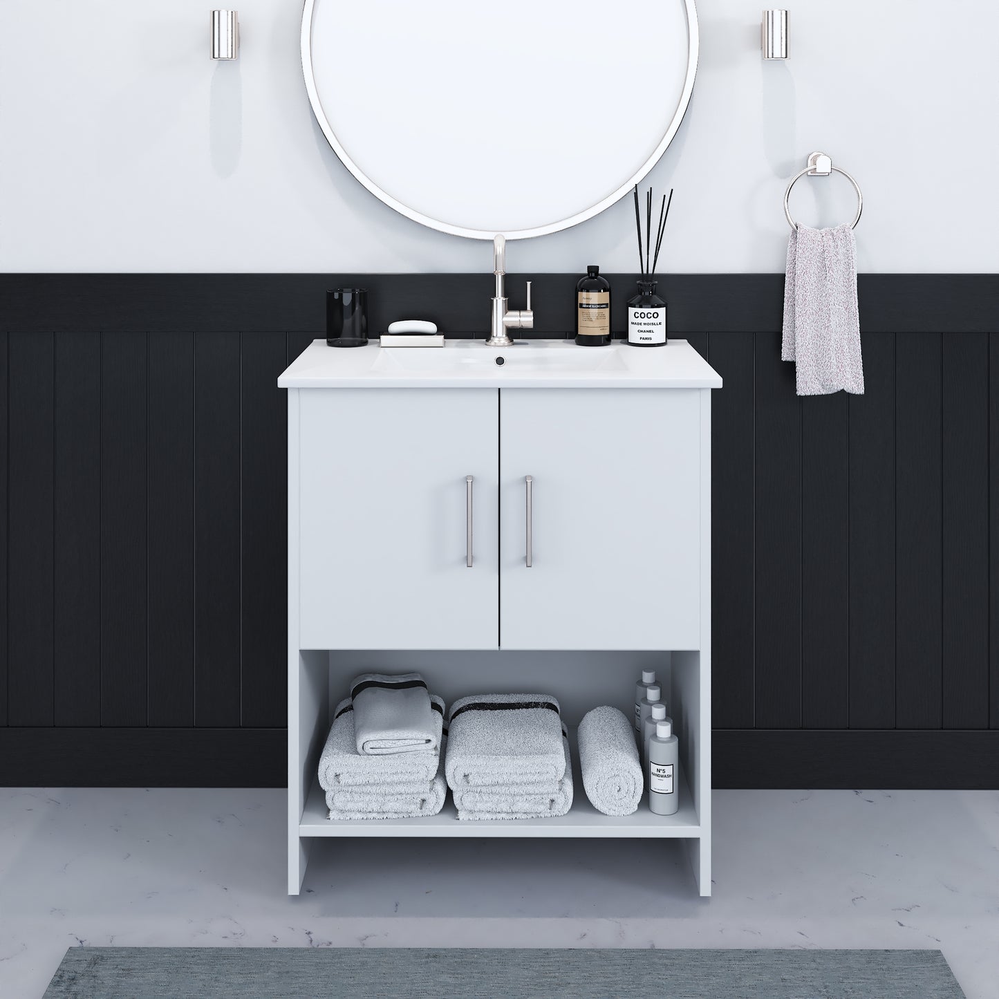 Cabo 30" Bathroom Vanity with Ceramic counter top