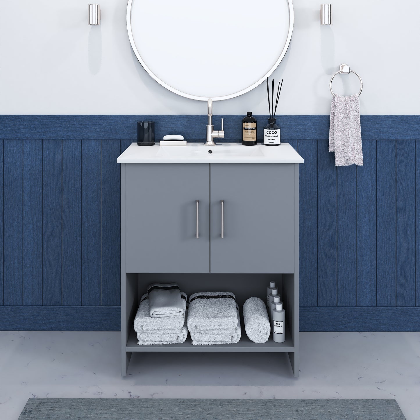 Cabo 30" Bathroom Vanity with Ceramic counter top