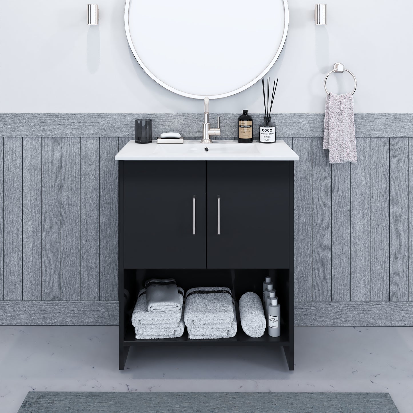 Cabo 30" Bathroom Vanity with Ceramic counter top
