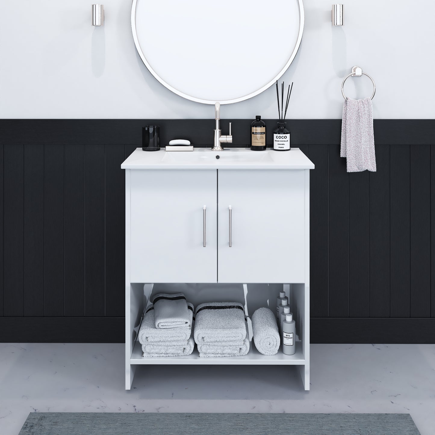 Cabo 30" Bathroom Vanity with Ceramic counter top