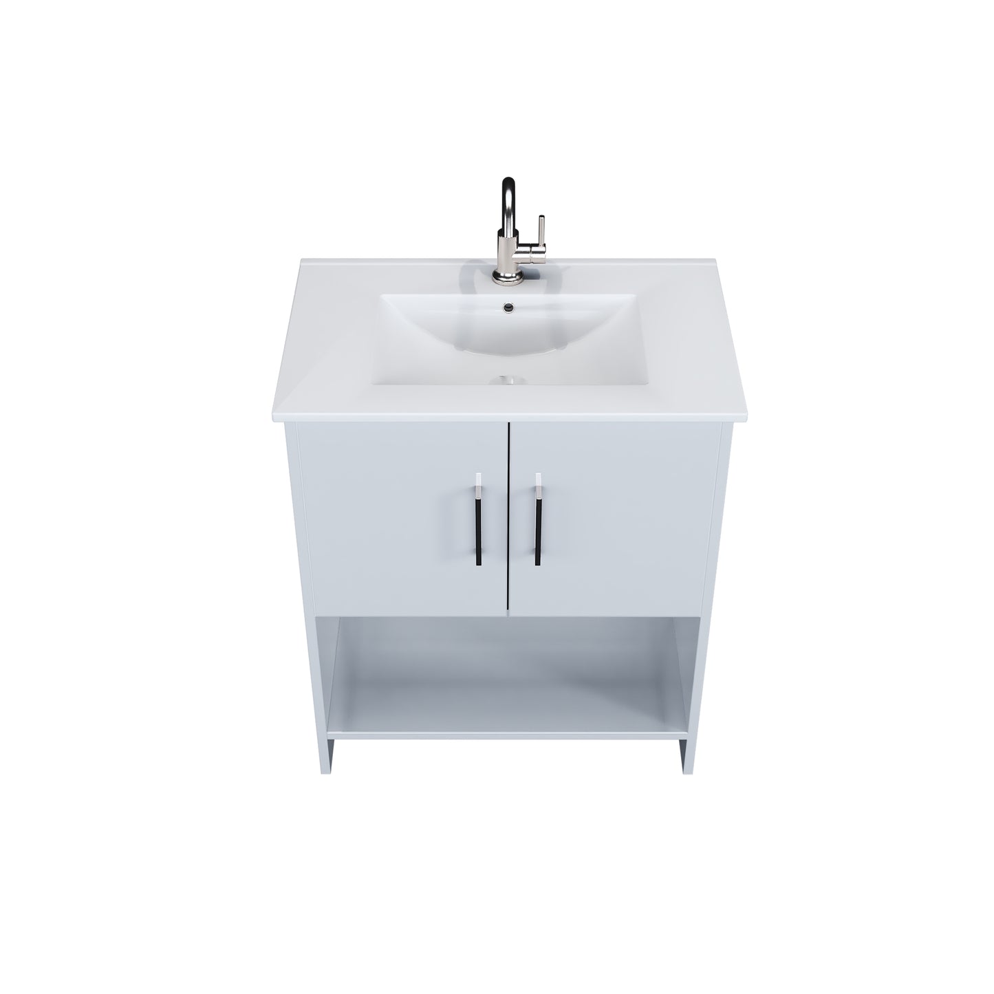 Cabo 30" Bathroom Vanity with Ceramic counter top