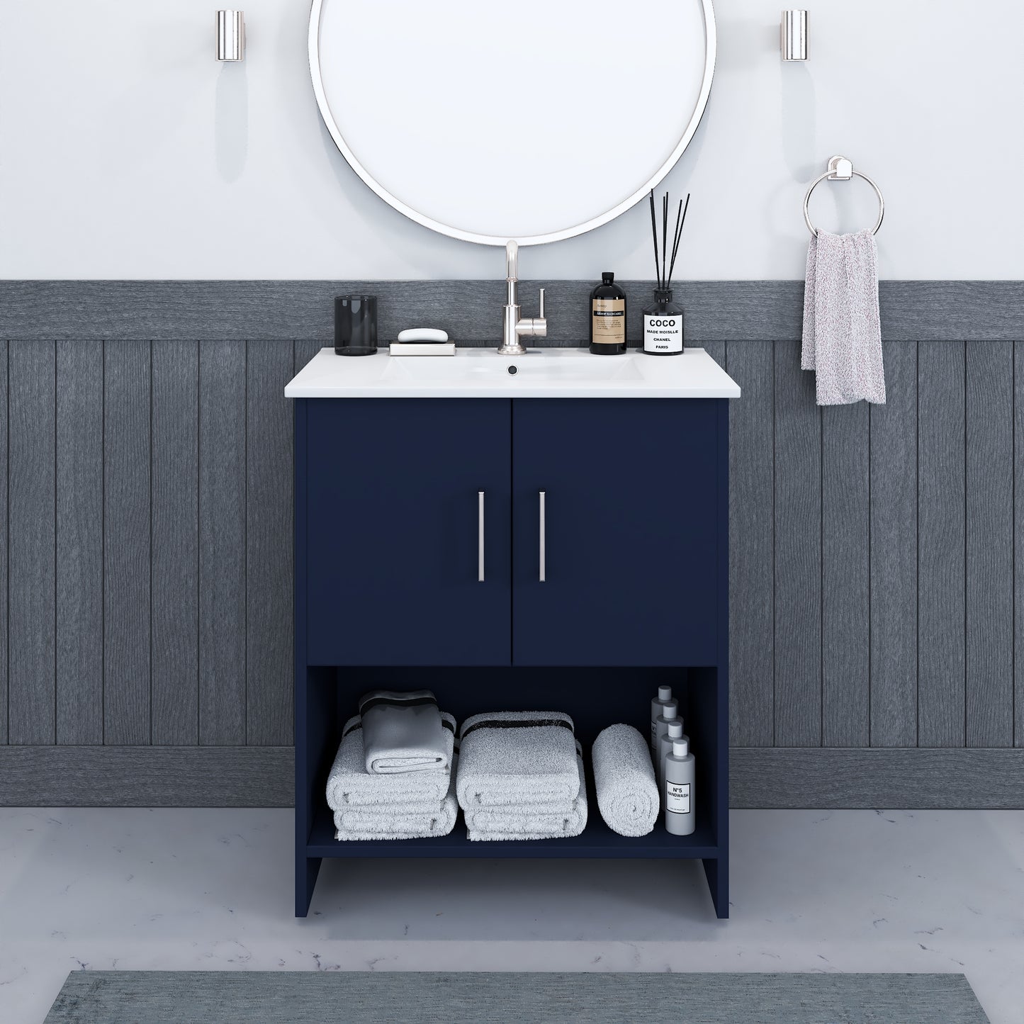 Cabo 30" Bathroom Vanity with Ceramic counter top