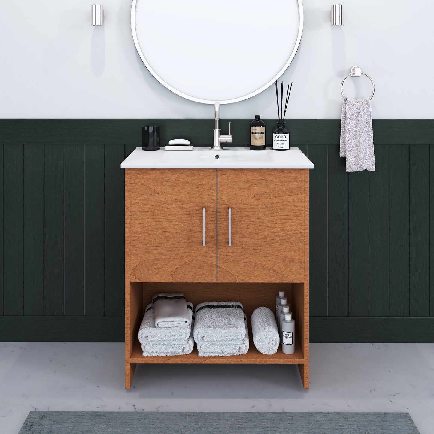 Cabo 30" Bathroom Vanity with Ceramic counter top